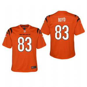 Youth Nike Cincinnati Bengals #83 Tyler Boyd Orange 2021 Vapor Untouchable Jersey