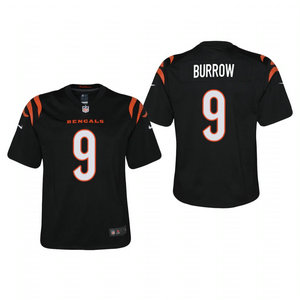 Youth Nike Cincinnati Bengals #9 Joe Burrow Black 2021 Vapor Untouchable Jersey