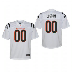 Youth Nike Cincinnati Bengals Custom White 2021 Vapor Untouchable NFL Jersey