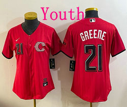 Youth Nike Cincinnati Reds #21 Hunter Greene Red 2026 City MLB Jersey