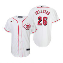 Youth Nike Cincinnati Reds #26 Raisel Iglesias White Authentic Stitched MLB Jersey