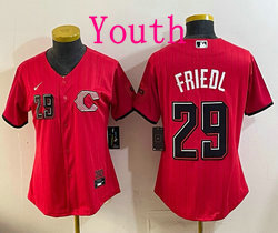 Youth Nike Cincinnati Reds #29 TJ Friedl Red 2026 City MLB Jersey