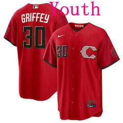 Youth Nike Cincinnati Reds #30 Will Benson Red 2026 City MLB Jersey