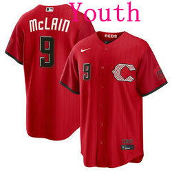 Youth Nike Cincinnati Reds #9 Matt McLain Red 2026 City MLB Jersey