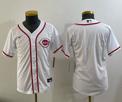 Youth Nike Cincinnati Reds Blank White Authentic Stitched MLB Jerseys