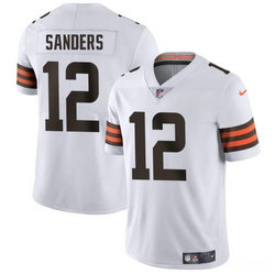 Youth Nike Cleveland Browns #12 Shedeur Sanders White Stitched NFL Jersey