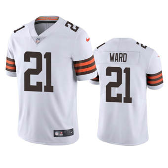 Youth Nike Cleveland Browns #21 Denzel Ward White Vapor Untouchable Authentic stitched NFL jersey