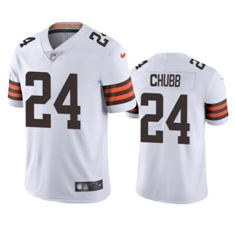 Youth Nike Cleveland Browns #24 Nick Chubb White Vapor Untouchable Authentic stitched NFL jersey