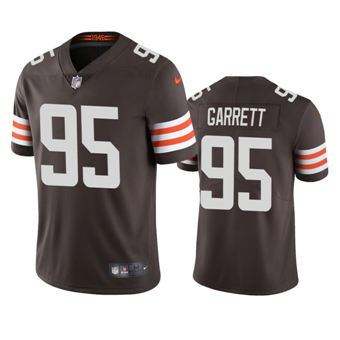 Youth Nike Cleveland Browns #95 Myles Garrett Brown Vapor Untouchable Authentic stitched NFL jersey