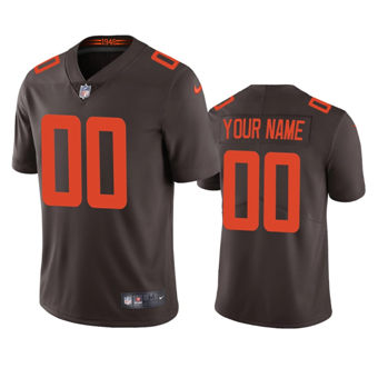 Youth Nike Cleveland Browns Customized Brown Rush Authentic Stitched NFL Jerseys