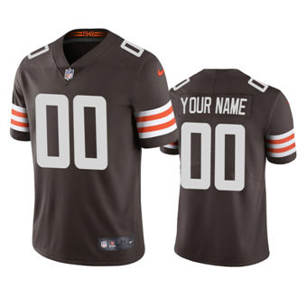 Youth Nike Cleveland Browns Customized Brown Vapor Untouchable Authentic Stitched NFL Jerseys