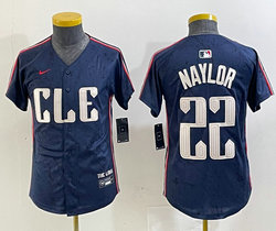Youth Nike Cleveland Indians #22 Josh Naylor 2024 City Authentic Stitched MLB Jersey