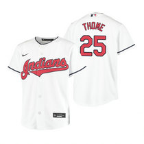 Youth Nike Cleveland Indians #25 Jim Thome White Game Authentic Stitched MLB Jersey