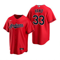 Youth Nike Cleveland Indians #33 Brad Hand Red Game Authentic Stitched MLB Jersey