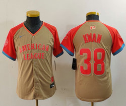 Youth Nike Cleveland Indians #38 Steven Kwan 2024 All Star MLB Jersey