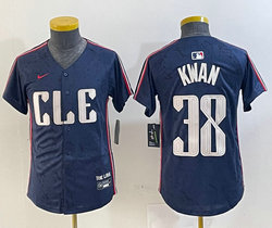 Youth Nike Cleveland Indians #38 Steven Kwan 2024 City Authentic Stitched MLB Jersey