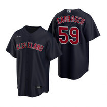 Youth Nike Cleveland Indians #59 Carlos Carrasco Navy Game Authentic Stitched MLB Jersey