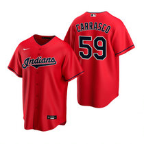 Youth Nike Cleveland Indians #59 Carlos Carrasco Red Game Authentic Stitched MLB Jersey