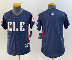 Youth Nike Cleveland Indians Blank 2024 City arm with patch Authentic Stitched MLB Jersey