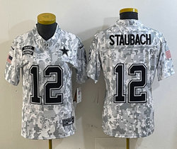 Youth Nike Dallas Cowboys #12 Roger Staubach 2024 Salute to Service Authentic Stitched NFL Jersey