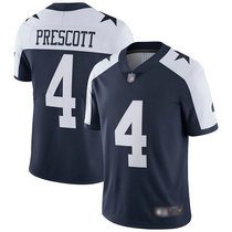 Youth Nike Dallas Cowboys #4 Dak Prescott Blue Thanksgiving Vapor Untouchable Authentic Stitched NFL Jersey