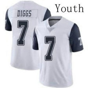 Youth Nike Dallas Cowboys #7 Trevon Diggs White Rush Authentic Stitched NFL Jerseys