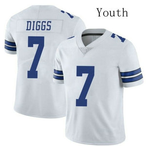 Youth Nike Dallas Cowboys #7 Trevon Diggs White Vapor Untouchable Authentic Stitched NFL Jerseys