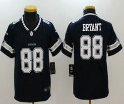 Youth Nike Dallas Cowboys #88 Dez Bryant Blue Vapor Untouchable Authentic Stitched NFL Jersey