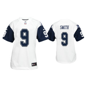 Youth Nike Dallas Cowboys #9 Jaylon Smith White Rush Authentic Stitched NFL Jersey