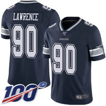 Youth Nike Dallas Cowboys #90 Demarcus Lawrence 100th Season Blue Vapor Untouchable Authentic Stitched NFL Jersey