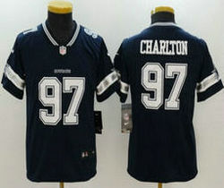 Youth Nike Dallas Cowboys #97 Taco Charlton Blue Vapor Untouchable Authentic Stitched NFL Jersey