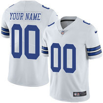 Youth Nike Dallas Cowboys Customized White Limited Vapor Untouchable Authentic Stitched NFL Jerseys