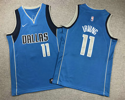 Youth Nike Dallas Mavericks #11 Kyrie Irving Blue Authentic Stitched NBA Jersey