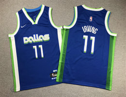 Youth Nike Dallas Mavericks #11 Kyrie Irving Blue City Authentic Stitched NBA Jersey
