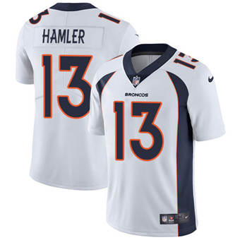 Youth Nike Denver Broncos #13 KJ Hamler White Vapor Untouchable Authentic stitched NFL jersey