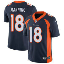 Youth Nike Denver Broncos #18 Peyton Manning Blue Vapor Untouchable Authentic Stitched NFL Jersey