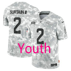 Youth Nike Denver Broncos #2 Pat Surtain II 2024 Salute to Service Authentic Stitched NFL Jersey