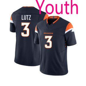 Youth Nike Denver Broncos #3 Will Lutz Navy NFL jersey