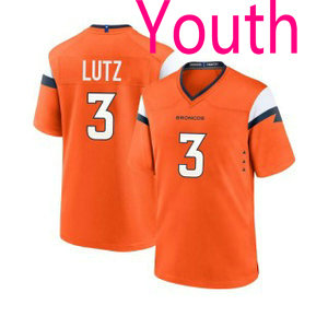 Youth Nike Denver Broncos #3 Will Lutz Orange NFL jersey