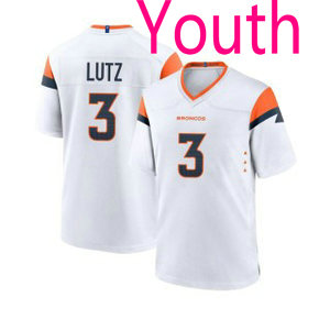 Youth Nike Denver Broncos #3 Will Lutz White NFL jersey