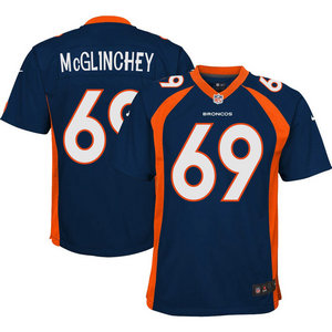 Youth Nike Denver Broncos #69 Mike McGlinchey Blue Vapor Untouchable Authentic Stitched NFL Jersey