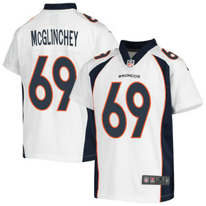 Youth Nike Denver Broncos #69 Mike McGlinchey White Vapor Untouchable Authentic Stitched NFL Jersey