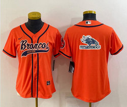 Youth Nike Denver Broncos Blank Orange Joint Big Logo Authentic Stitched baseball jersey