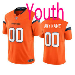 Youth Nike Denver Broncos Customized Orange 2024 F.U.S.E Authentic Stitched NFL Jersey