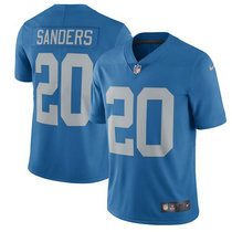 Youth Nike Detroit Lions #20 Barry Sanders Blue Throwback Vapor Untouchable Authentic stitched NFL jersey