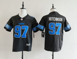 Youth Nike Detroit Lions #97 Aidan Hutchinson Black Vapor Untouchable Authentic Stitched NFL Jersey