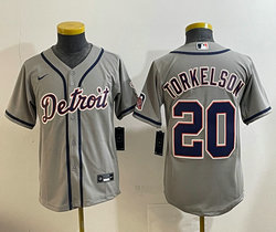 Youth Nike Detroit Tigers #20 Spencer Torkelson Gray Authentic Stitched MLB Jersey