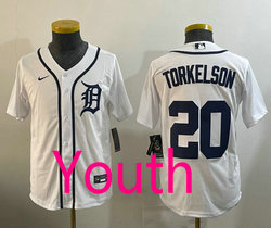 Youth Nike Detroit Tigers #20 Spencer Torkelson White Authentic Stitched MLB Jersey
