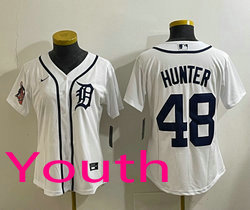 Youth Nike Detroit Tigers #48 Brant Hurter White Stitched MLB Jersey