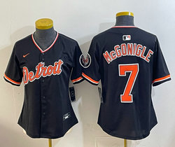 Youth Nike Detroit Tigers #7 Kevin McGonigle Black 2026 Authentic Stitched MLB Jersey